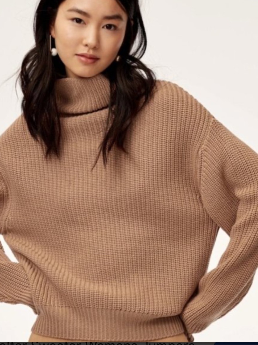 Wilfred 100% Merino wool Cropped Chunky Sweater Women’s Size Small